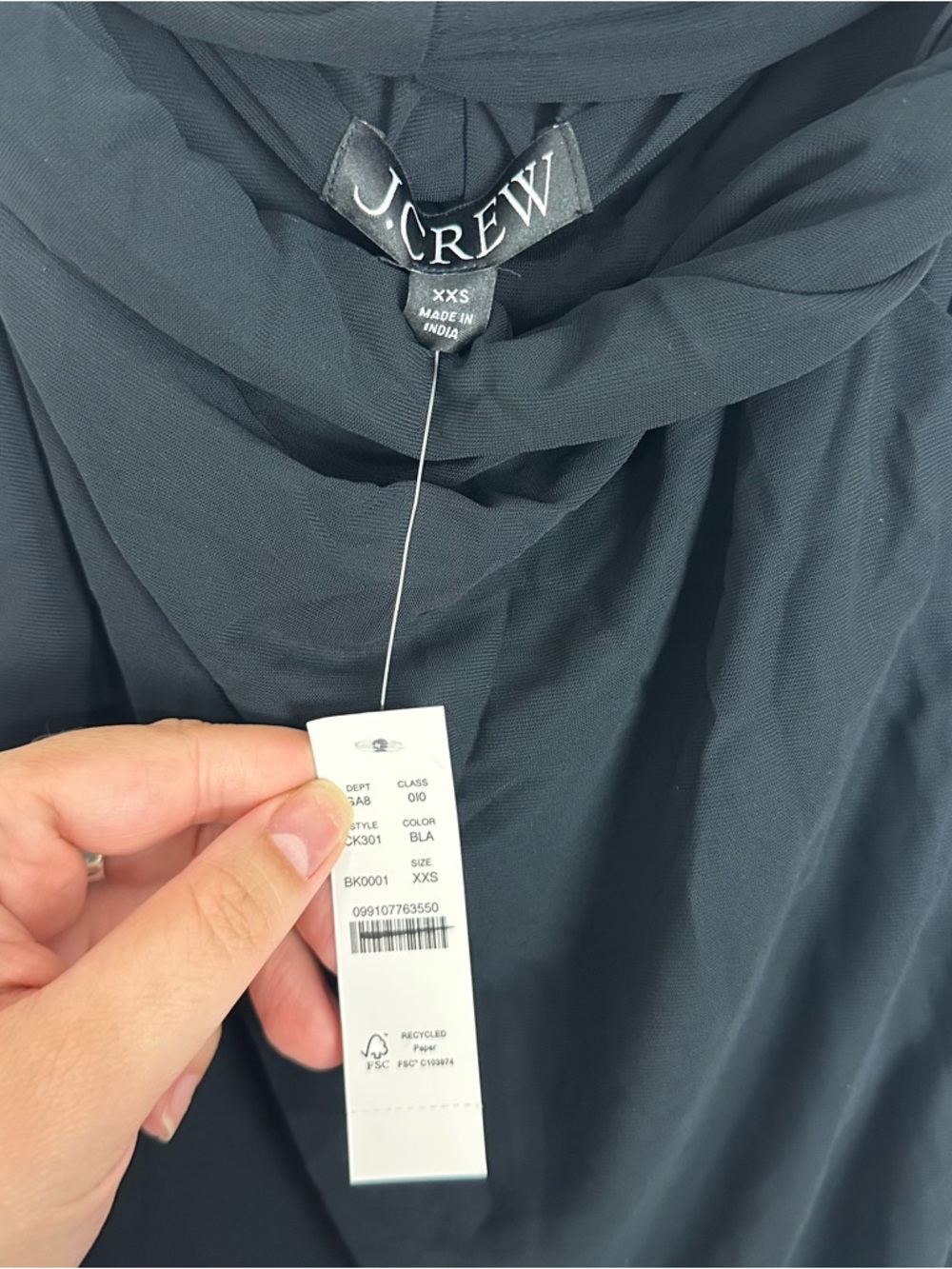 J.CREW Off-the-shoulder twist tank top matte jersey 2XS Going Out Clean Girl - Picture 6 of 12